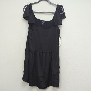 Scoop Black Ruffled Dress Size Medium 8-10